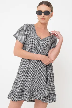Rochie petrecuta cu model in carouri Zenith