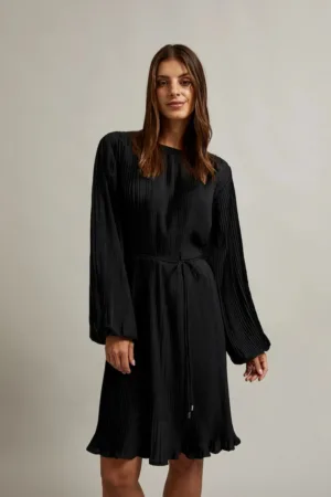 Rochie plisata cu curea neagra