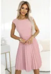 Rochie plisata cu maneca scurta -