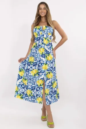 Rochie poliester - albastra -