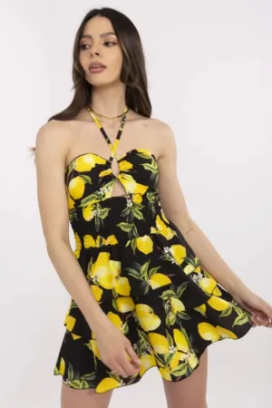 Rochie poliester - negru -
