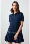 Rochie polo mini cu pliuri