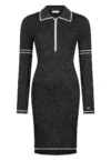 Rochie polo tricotata cu aspect stralucitor