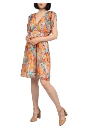 Rochie printata cu decolteu in V