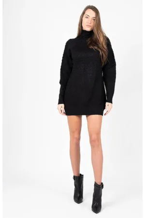 Rochie pulovar cu guler inalt - 36