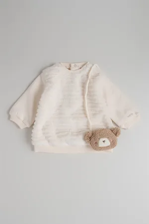 Rochie-pulover cu geanta in forma de ursulet