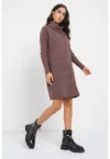 Rochie-pulover cu guler inalt Jana