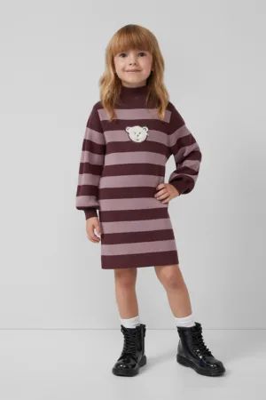 Rochie-pulover lejera cu dungi