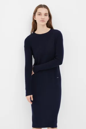 Rochie-pulover midi striata