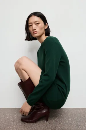 Rochie-pulover scurta cu model uni