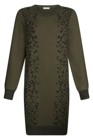 Rochie-pulover si animal print