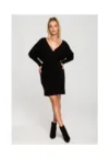 Rochie pulover suprapusa - negru - S/M