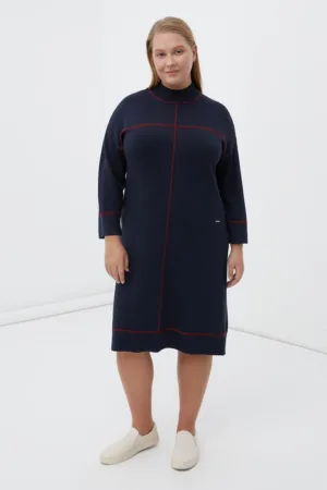 Rochie-pulover tricotata fin