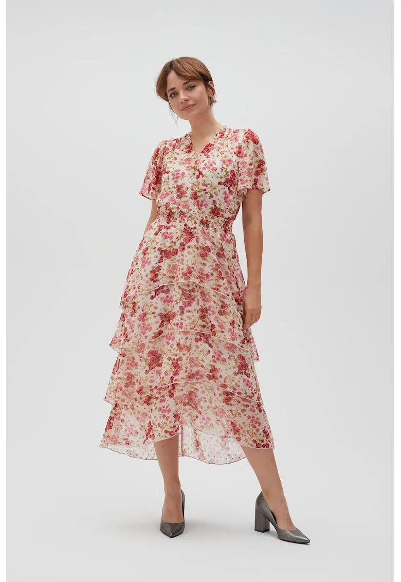 Rochie florala - alba -