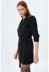 Rochie-sacou cu cordon