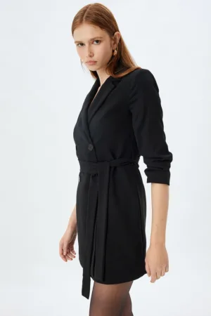 Rochie-sacou cu cordon