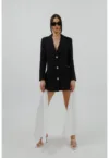 Rochie-sacou cu detalii laterale
