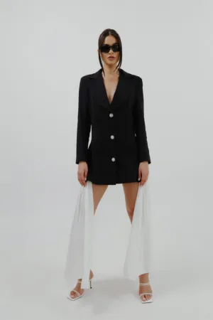 Rochie-sacou cu detalii laterale