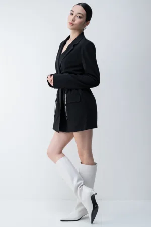 Rochie-sacou cu talie ajustabila