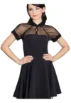 Rochie scurta -  Poliester/Elastan - Negru