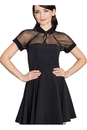 Rochie scurta - Poliester/Elastan - Negru