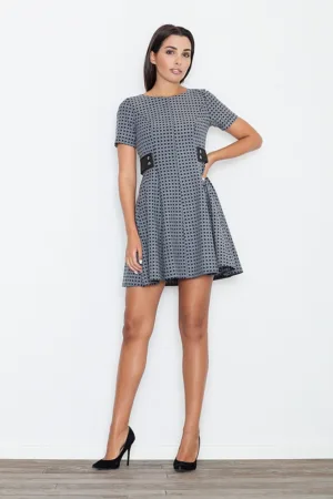 Rochie scurta - albastru - poliester - pentru orice ocazie