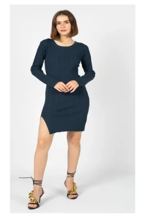Rochie scurta bodycon cu maneca lunga -