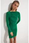 Rochie scurta cambrata cu model drapat