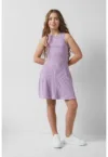 Rochie scurta cu croiala in A - fara maneci - cu decupaj pe spate