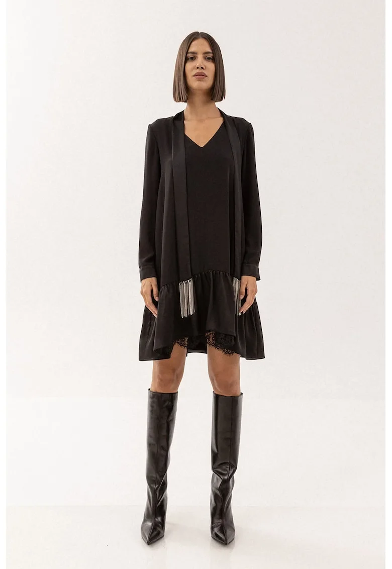 Rochie scurta cu croiala lejera si decolteu in V