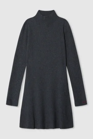 Rochie scurta cu guler inalt