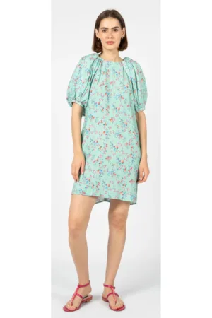 Rochie scurta cu imprimeu floral - 34
