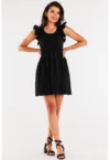 Rochie scurta cu maneci cu volane