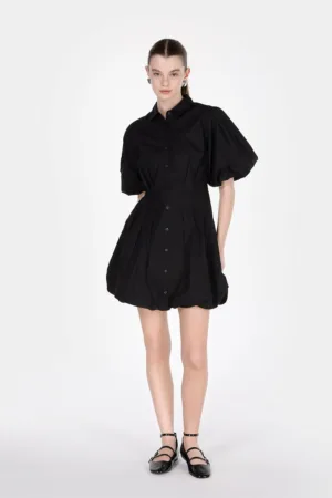 Rochie scurta cu maneci scurte bufante