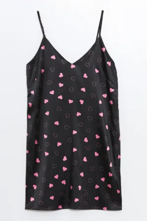 Rochie scurta cu model inimi