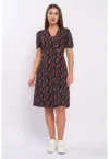 Rochie scurta cu model si decolteu in V