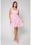 Rochie scurta cu spatele gol Pink Pink