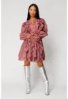 Rochie scurta cu volane Rose Quartz 18027
