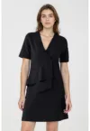 Rochie scurta cu volane si decolteu in V