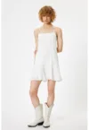 Rochie scurta din bumbac cu croiala asimetrica