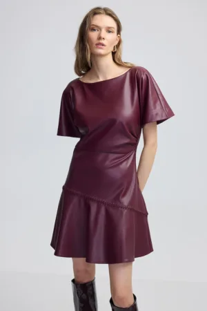 Rochie scurta din piele ecologica