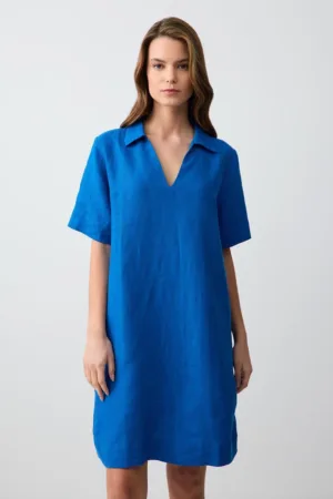 Rochie scurta dreapta de in