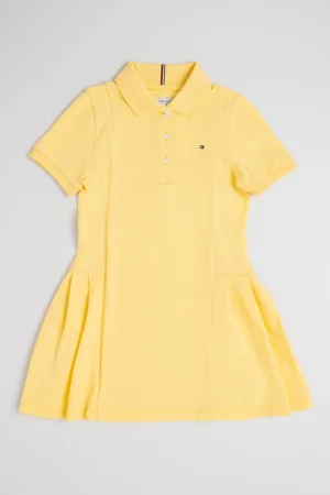 Rochie scurta evazata cu guler polo