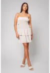 Rochie scurta fara bretele Beige I 16968