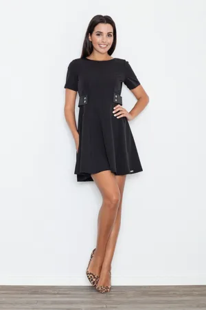 Rochie scurta - neagra - pentru orice ocazie - poliester