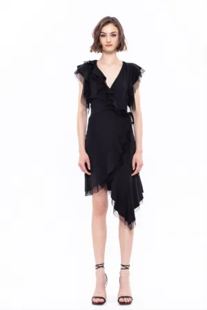 Rochie scurta petrecuta cu decolteu in V