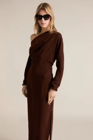 Rochie slim fit cu decolteu pe un umar