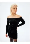 Rochie slim fit de catifea