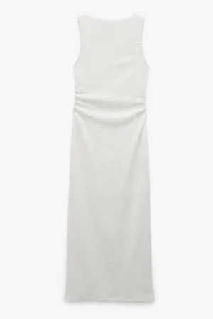 Rochie slim fit drapara slim fit fara maneci