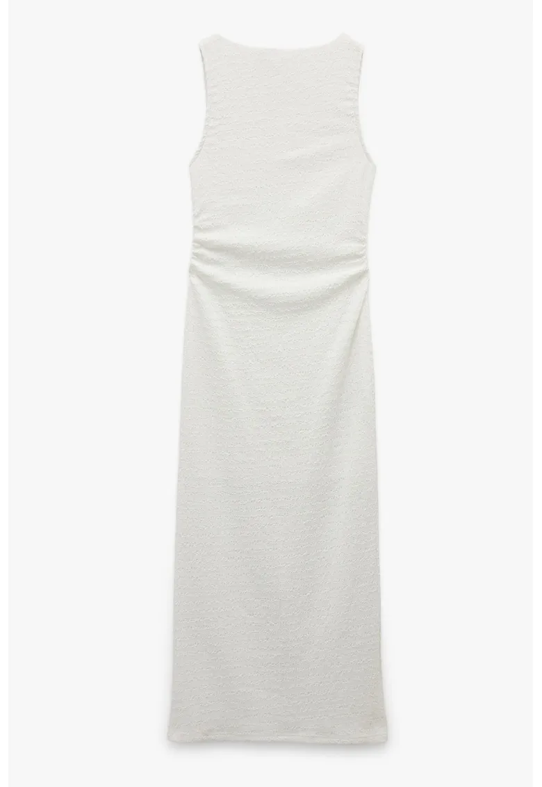 Rochie slim fit drapara slim fit fara maneci